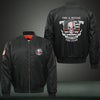 I FIGHT WHAT YOU FEAR Print Thicken Long Sleeve Bomber Jacket