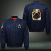 Colorful Pug dog Print Long Sleeve Bomber Jacket