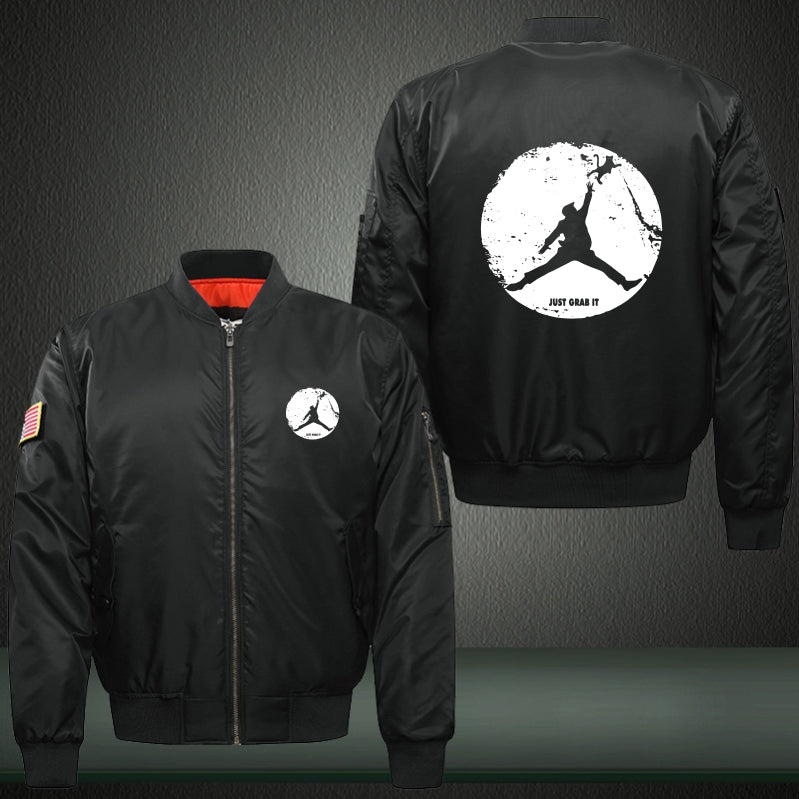 Just grab it Print Long Sleeve Bomber Jacket