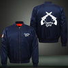 Country Girl Print Long Sleeve Bomber Jacket