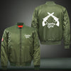 Country Girl Print Long Sleeve Bomber Jacket