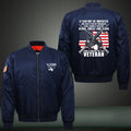 I own it forever the title veteran Print Long Sleeve Bomber Jacket