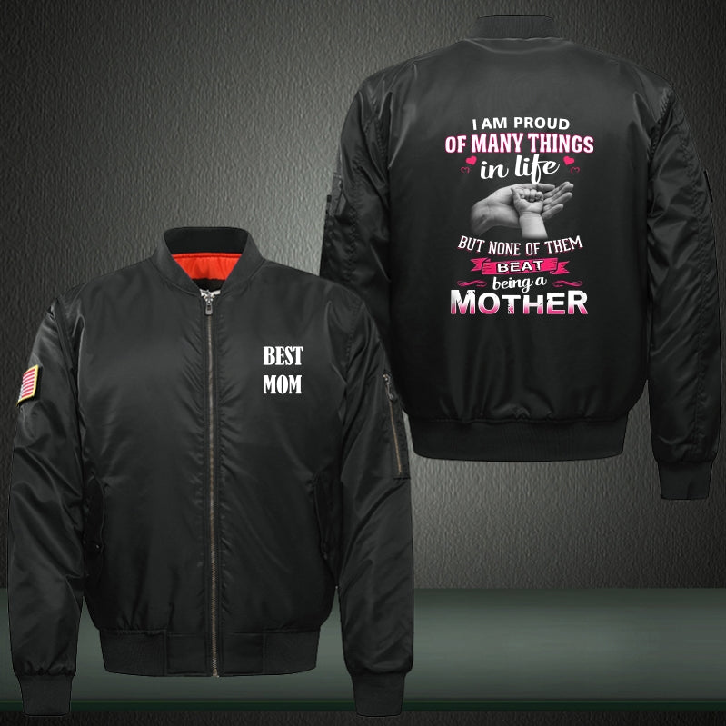 Best mom I am proud of many thing in life Print Long Sleeve Bomber Jacket