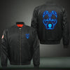 Art Pitbull dog Luminous Print Long Sleeve Bomber Jacket