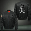 Pirate Skull Print Thicken Long Sleeve Bomber Jacket