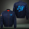 Beautiful Horse Luminous Print Thicken Long Sleeve Bomber Jacket