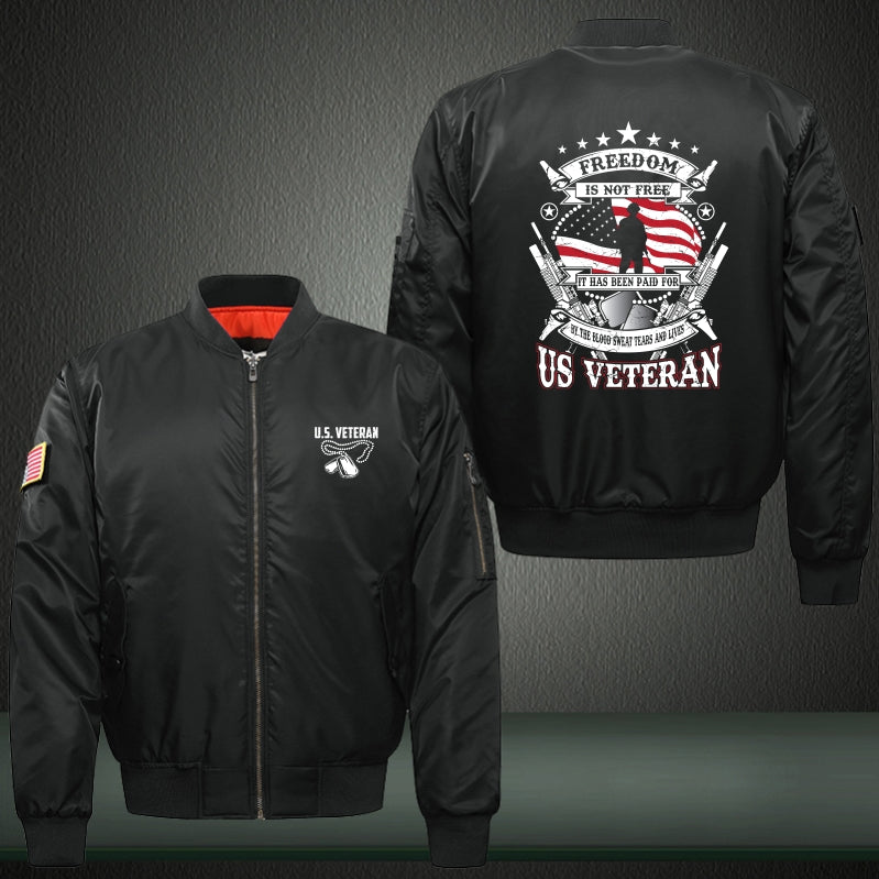 Freedom is not free US veteran Print Bomber Jacket