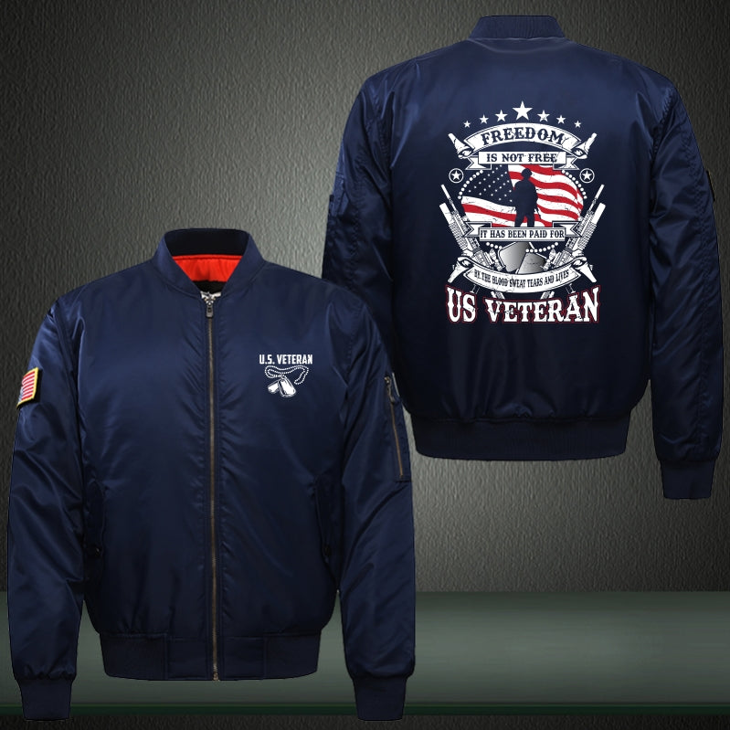 Freedom is not free US veteran Print Bomber Jacket
