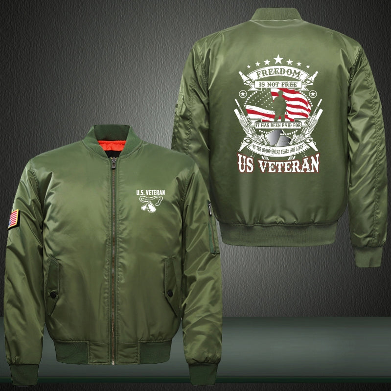 Freedom is not free US veteran Print Bomber Jacket