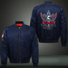 The sea is ours navy Print Bomber Jacket