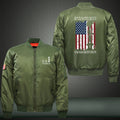 Our flag does not fly because the wind moves it Print Bomber Jacket