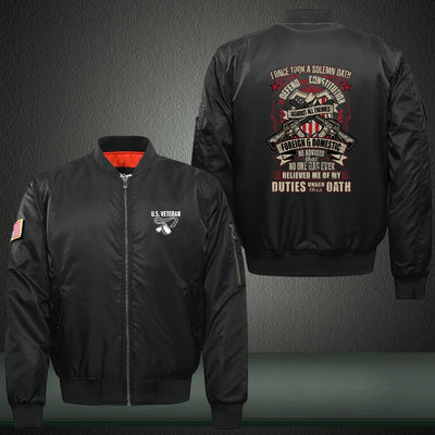 Duties under this oath Print Bomber Jacket