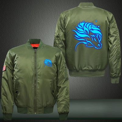 Beautiful horse rotate Print Bomber Jacket