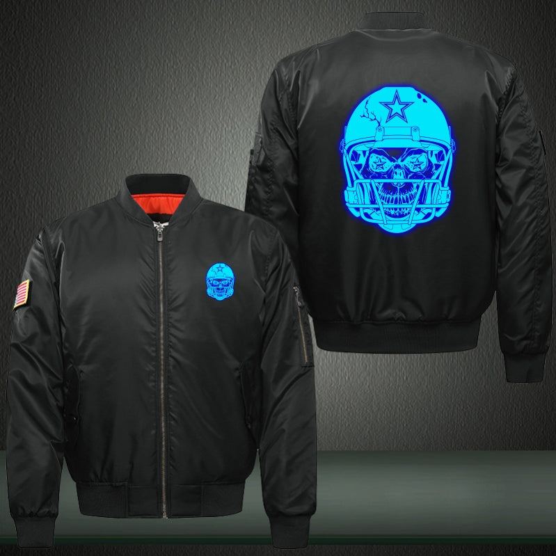 Ghost american football head Print Bomber Jacket