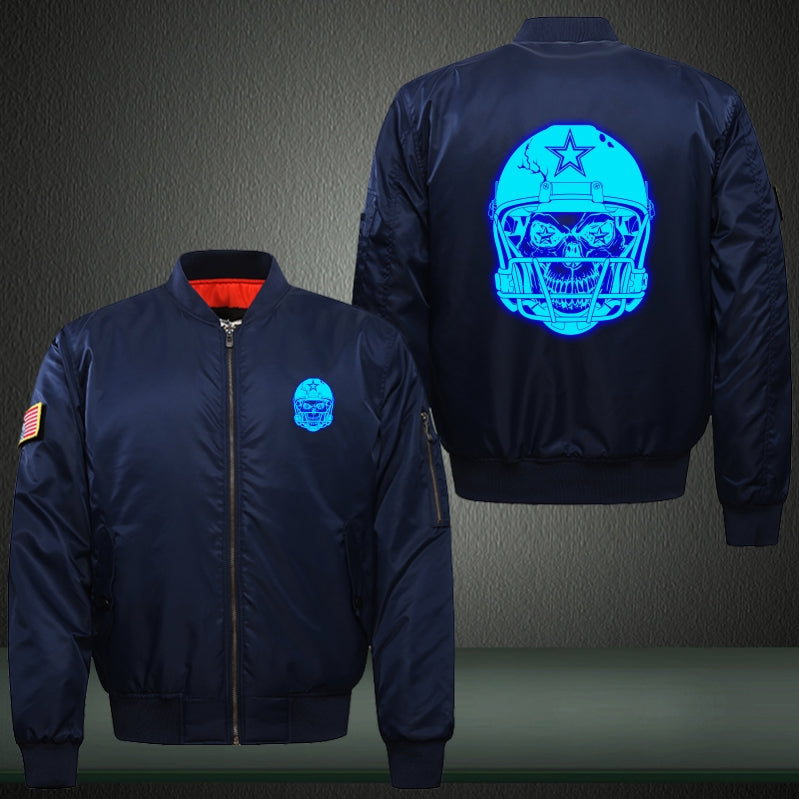 Ghost american football head Print Bomber Jacket