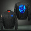 Art Fish Luminous Print Bomber Jacket