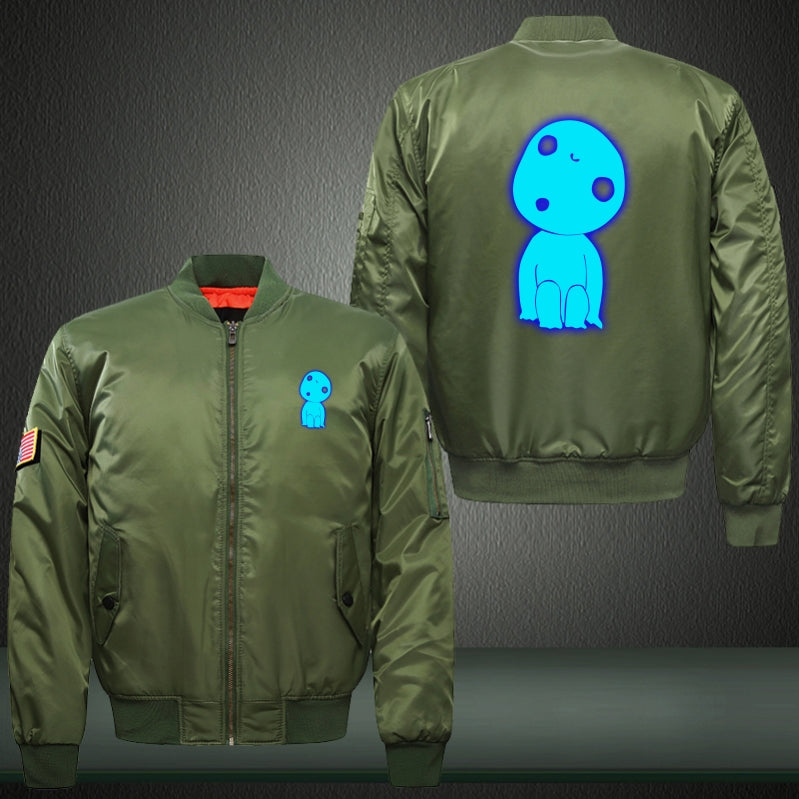 baby alien luminous Print Bomber Jacket