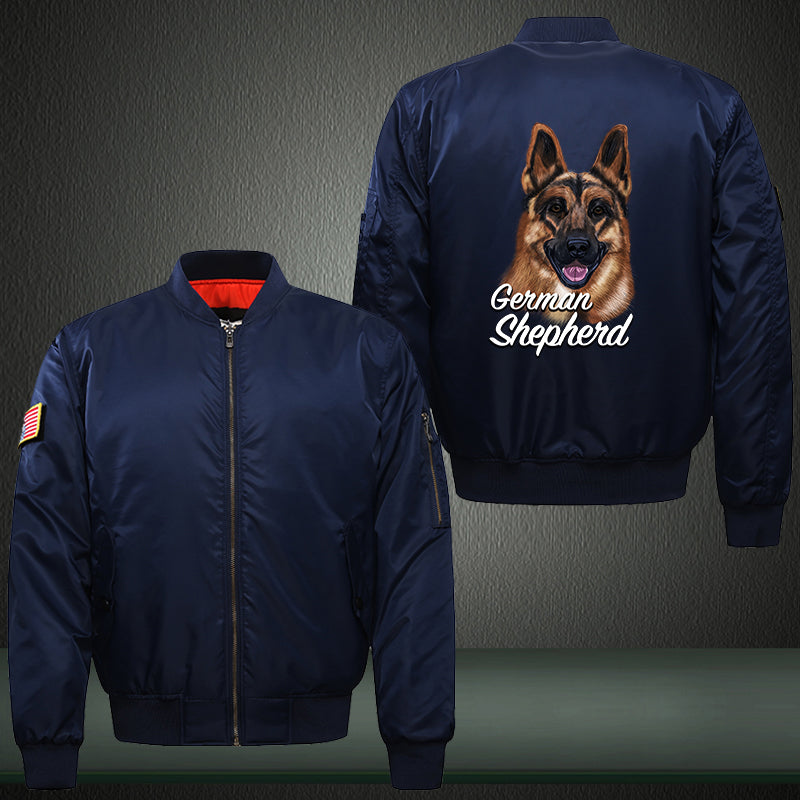 German Shepherd Print Bomber Jacket
