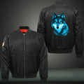 Animal Wolf Print Bomber Jacket