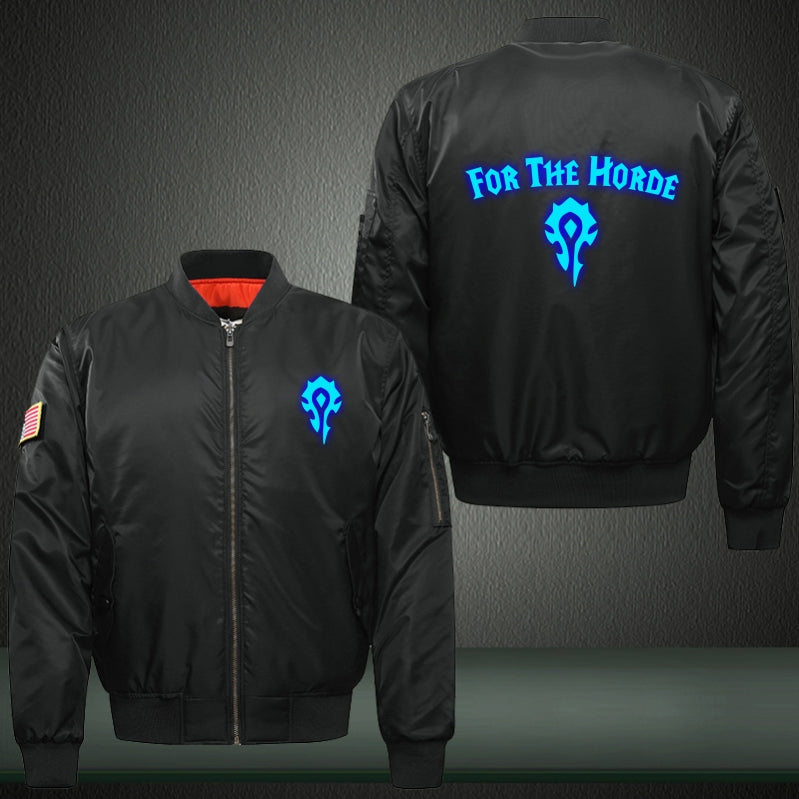 For The Horde Luminous Print Bomber Jacket