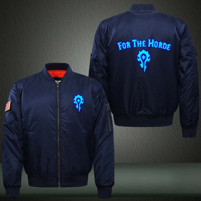 For The Horde Luminous Print Bomber Jacket