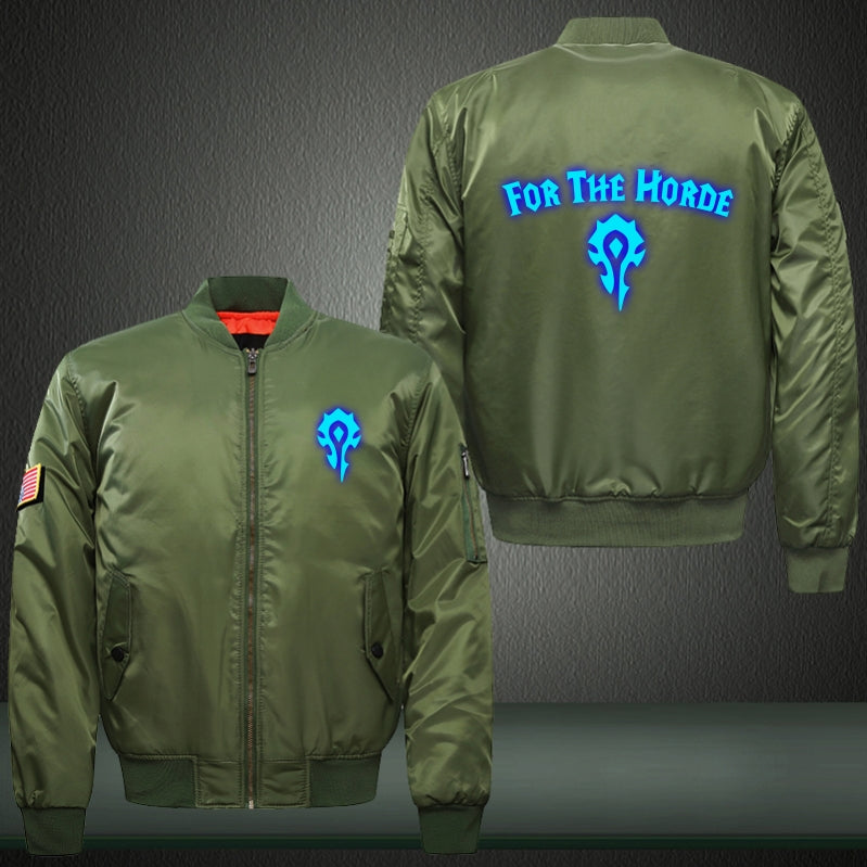 For The Horde Luminous Print Bomber Jacket
