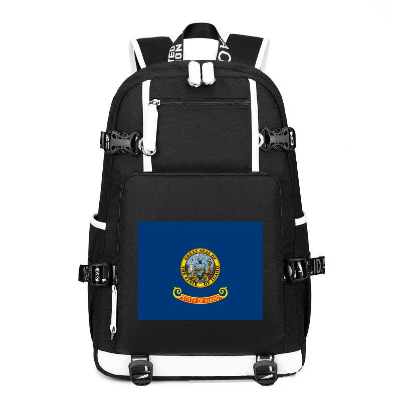 Flag of Idaho printing Canvas Backpack