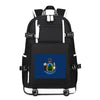 Flag of Maine printing Canvas Backpack