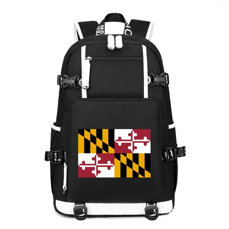Flag of Maryland printing Canvas Backpack