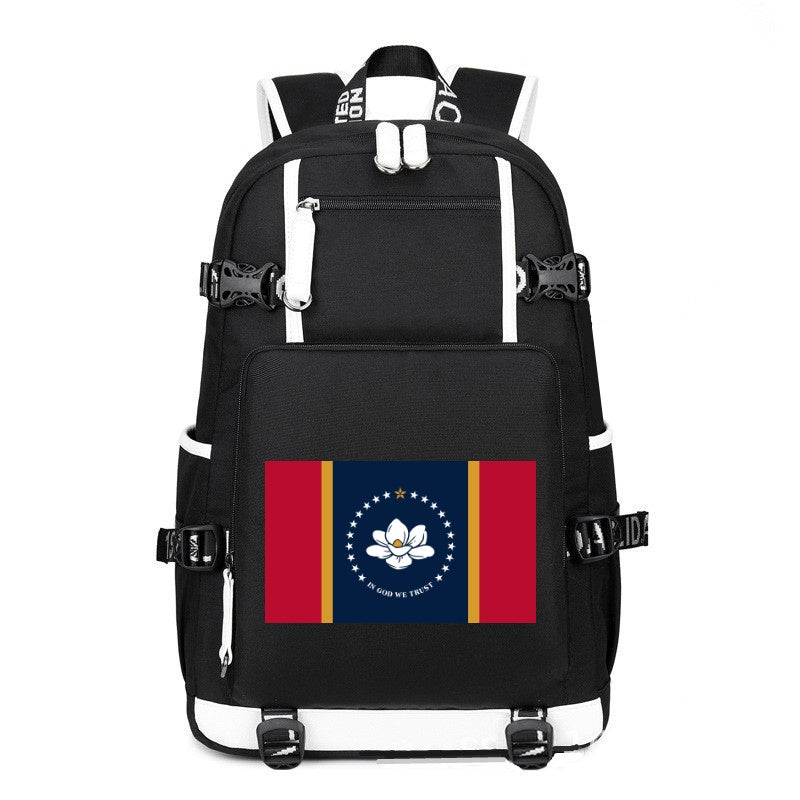 Flag of Mississippi printing Canvas Backpack
