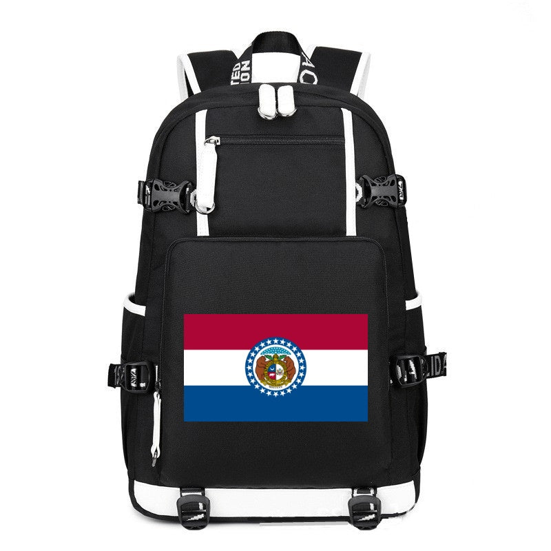 Flag of Missouri printing Canvas Backpack