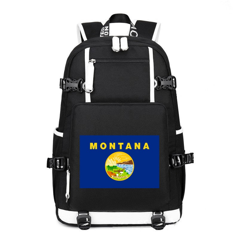 Flag of Montana printing Canvas Backpack