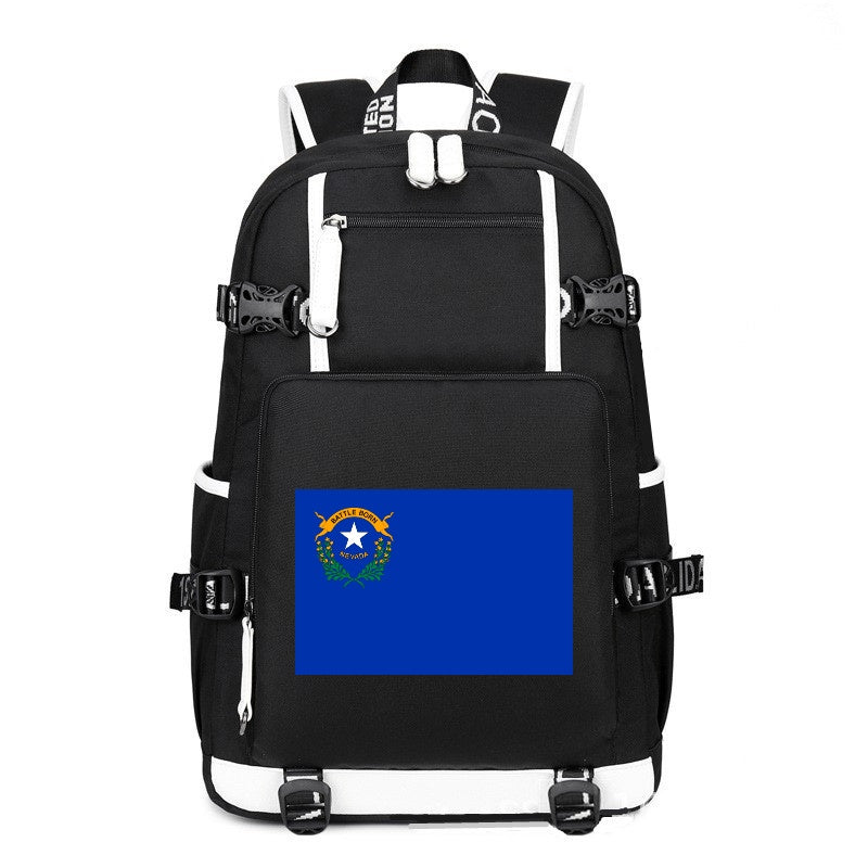 Flag of Nevada printing Canvas Backpack