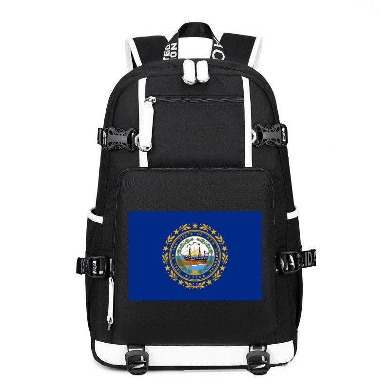 Flag of New_Hampshire printing Canvas Backpack