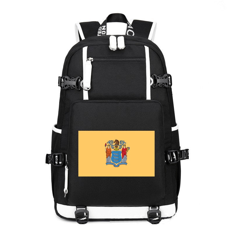 Flag of New_Jersey printing Canvas Backpack