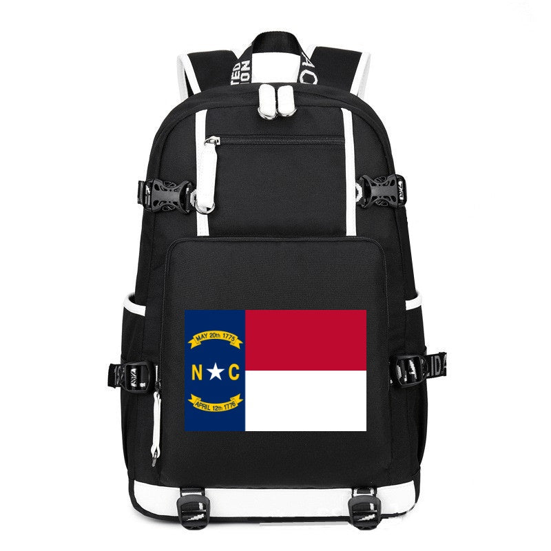 Flag of North_Carolina printing Canvas Backpack