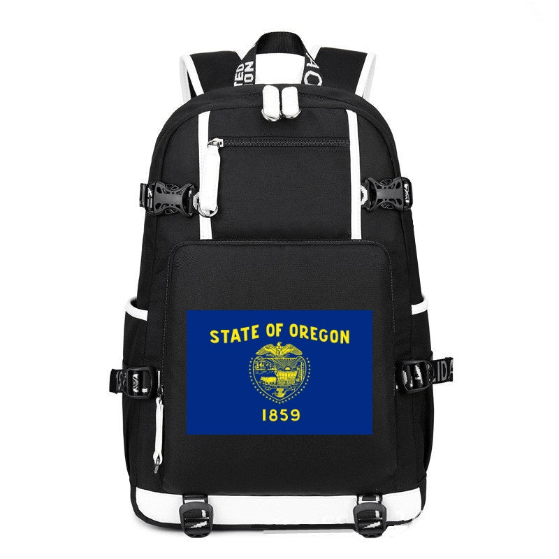 Flag of Oregon printing Canvas Backpack