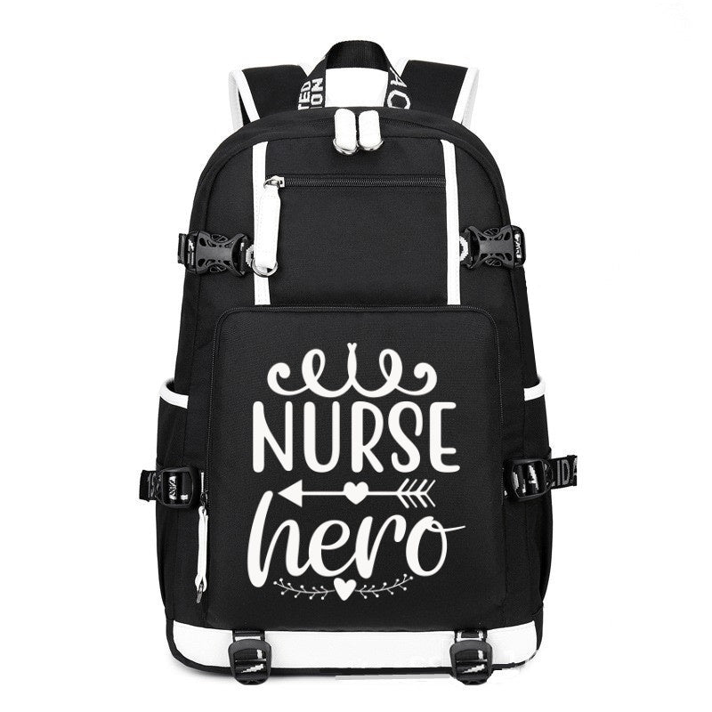 Nurse Hero printing Canvas Backpack