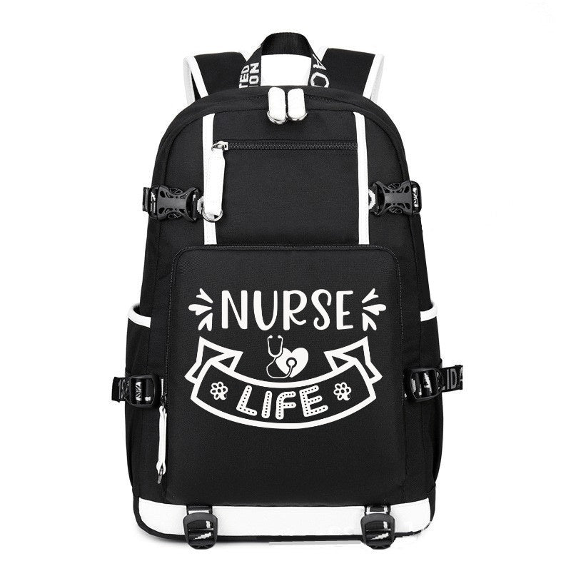 Nurse My Life  printing Canvas Backpack