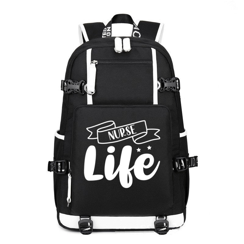 Nurse My Life fashion printing Canvas Backpack