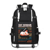 CAT WISDOM HUMANS SHOULD LEARN FROM black printing Canvas Backpack