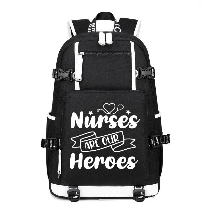 Nurses are Our Heroes design printing Canvas Backpack