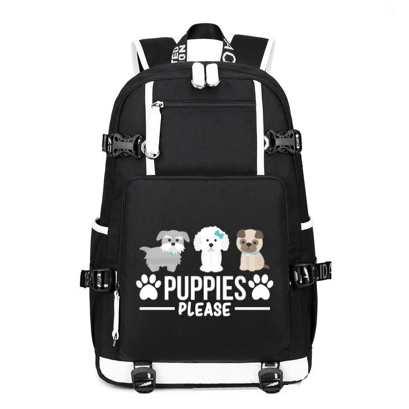 PUPPIES Please printing Canvas Backpack