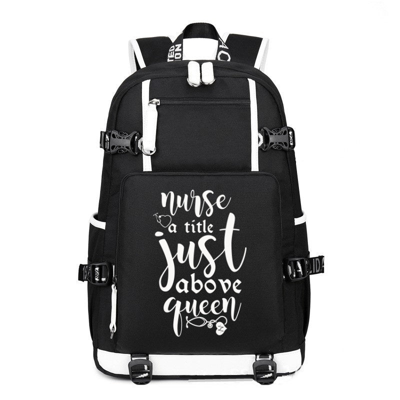 Nurse A Little Just Above Queen printing Canvas Backpack