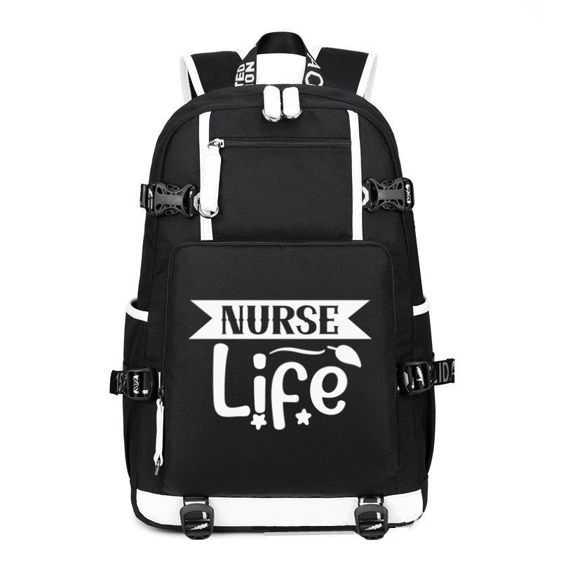 Nurse Life printing Canvas Backpack