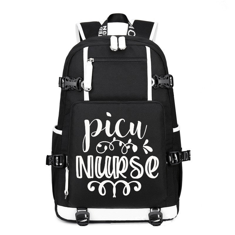 PICU Nurse printing Canvas Backpack