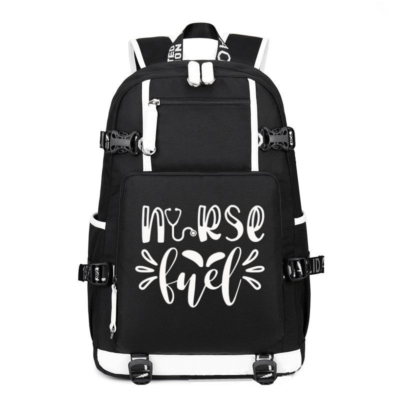 The Nurse printing Canvas Backpack