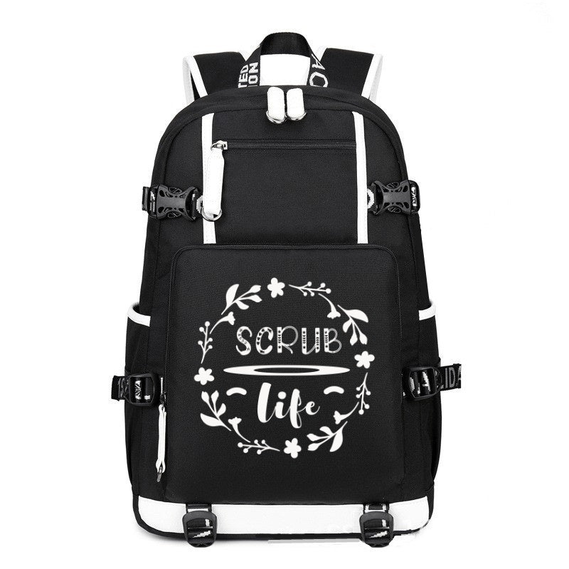 Scrub Life fashion printing Canvas Backpack