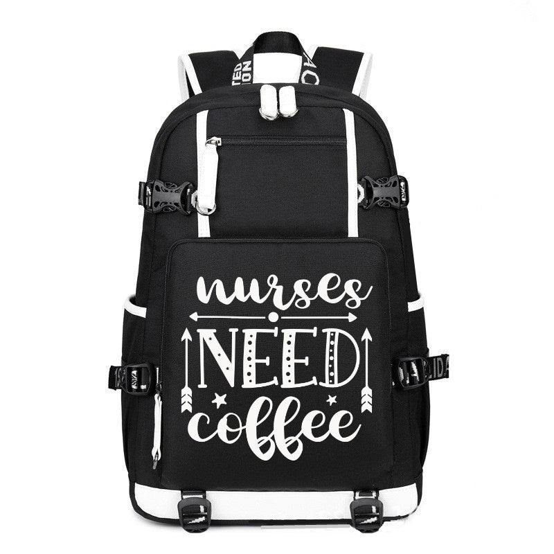 Nurses Need Coffee design printing Canvas Backpack
