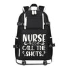 Nurse Call The Shots fashion design printing Canvas Backpack